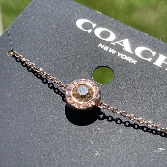 COACH Open Circle Slider Bracelet In Rose Gold - Picture 9 of 16